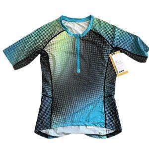 2XU Aero Tri Sleeved Top Gradient Cycling Jersey Size XL